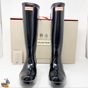 Womens Hunter Original Tall Back Adjust Rain Boots
